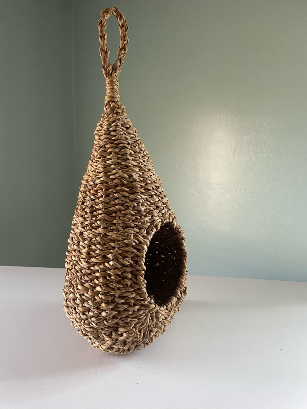Korissa Savar Boho Hanging Pot Planter Sea Grass Raffia 17.5 x 8.5 - Picture 4 of 13